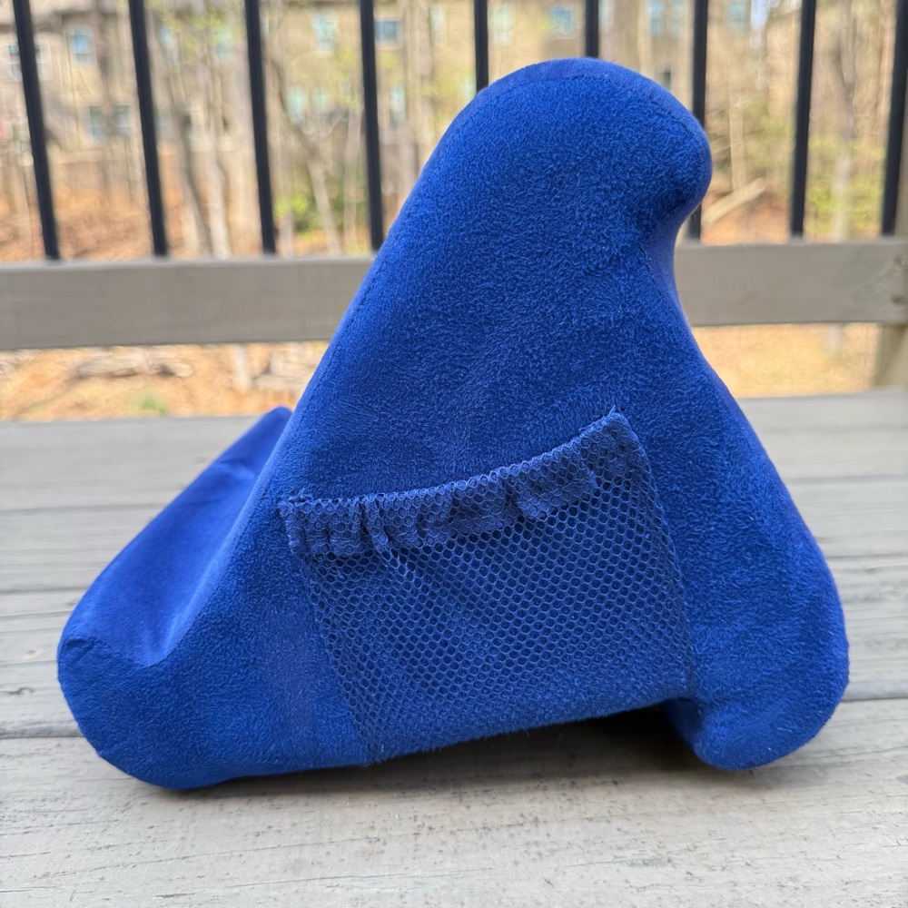 Pillow Pad Tablet Holder Multi-Angle Soft Pillow Lap Stand Phone Cushion in Blue - Picture 3 of 10